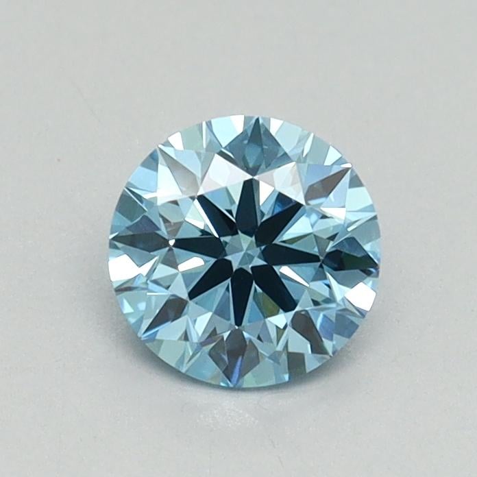 0.59 Ct. Fancy Vivid Blue Round Lab Grown Diamond