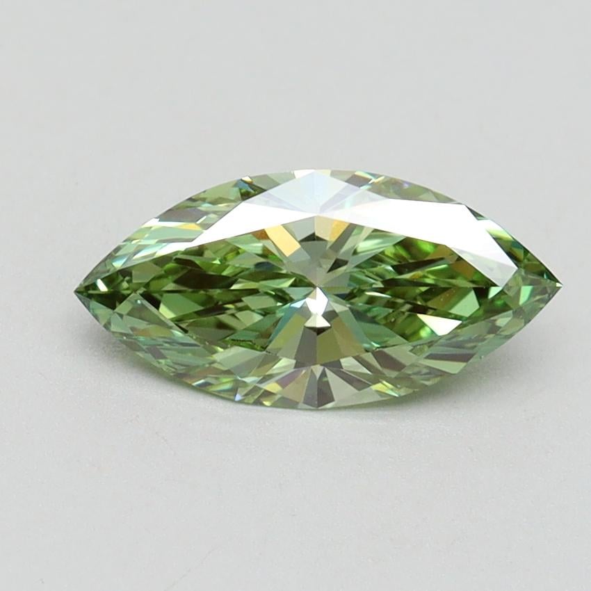 1.00 Ct. Fancy Vivid Green Marquise Lab Grown Diamond