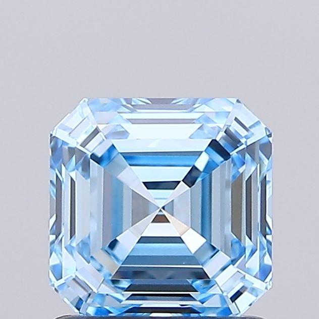 1.03 Ct. Fancy Vivid Blue Asscher Lab Grown Diamond