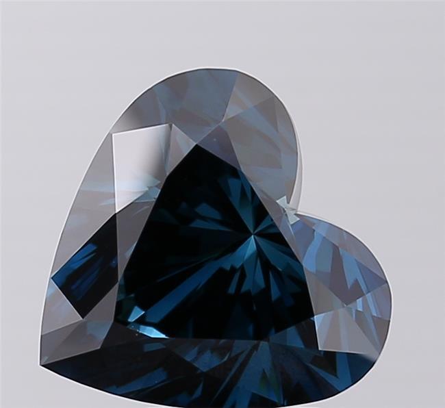 4.50 Ct. Fancy Deep  Blue Heart Lab Grown Diamond