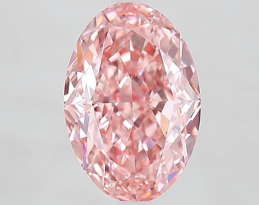 4.32 Ct. Fancy Vivid Pink Oval Lab Grown Diamond