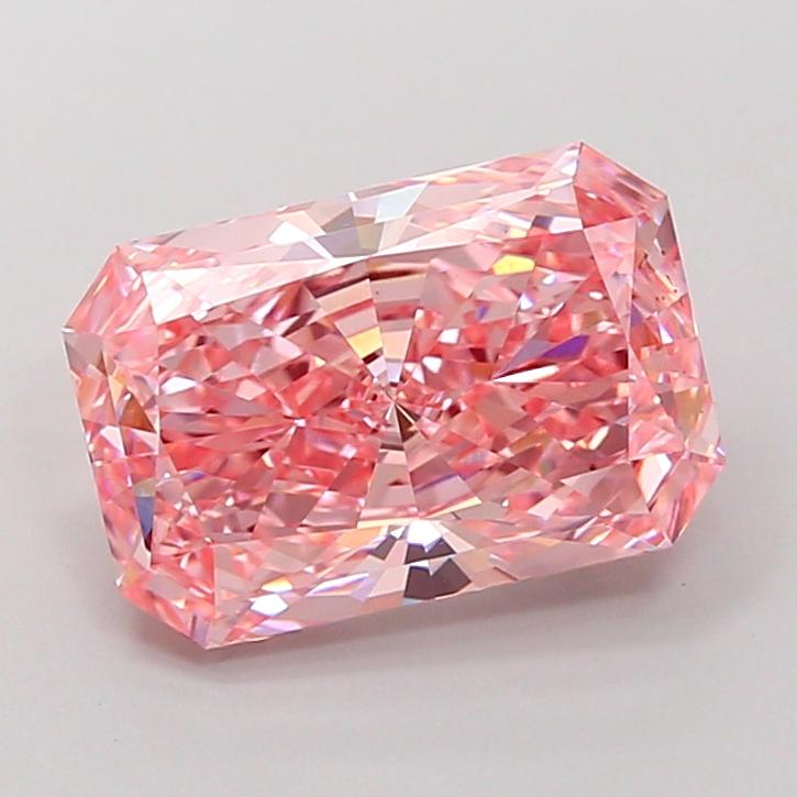 4.50 Ct. Fancy Vivid Pink Radiant Lab Grown Diamond