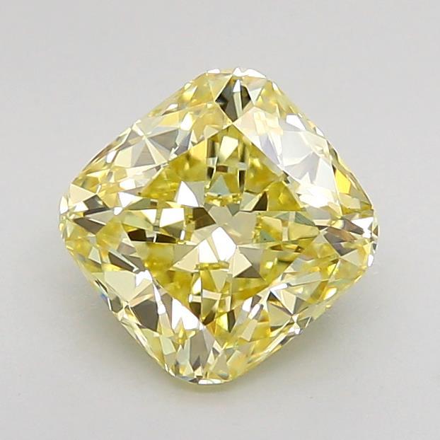1.30 Ct. Fancy Yellow Cushion Lab Grown Diamond