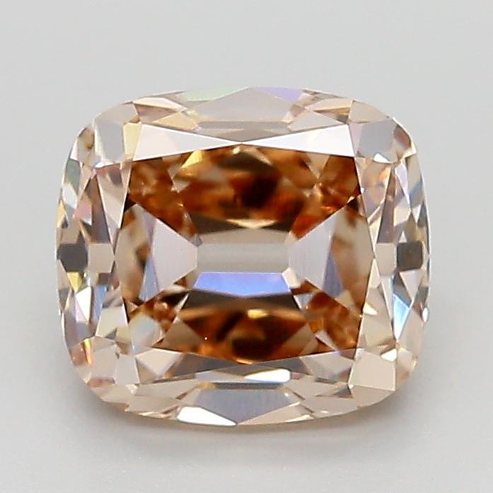 2.01 Ct. Very Light  Brown Cushion Lab Grown Diamond