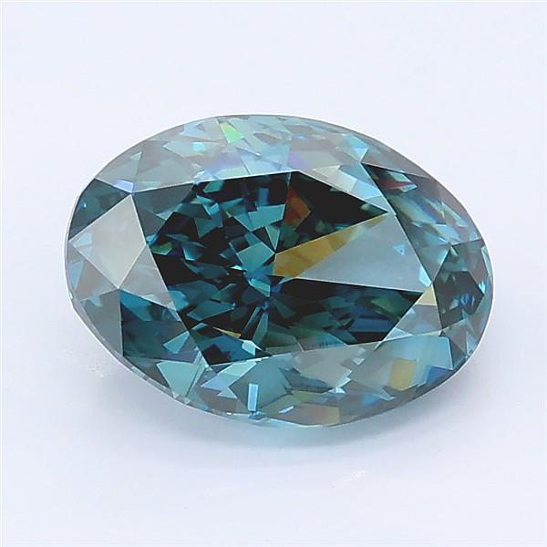 1.94 Ct. Fancy Vivid Blue Oval Lab Grown Diamond
