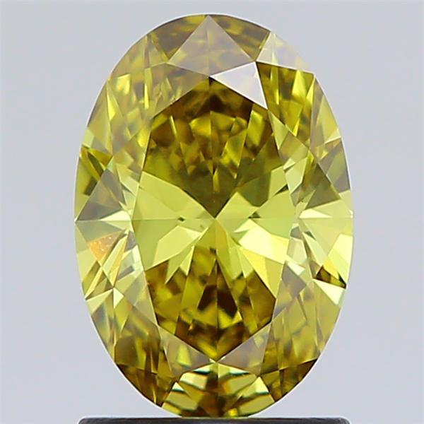 1.28 Ct. Fancy Intense Brownish Yellow Oval Lab Grown Diamond