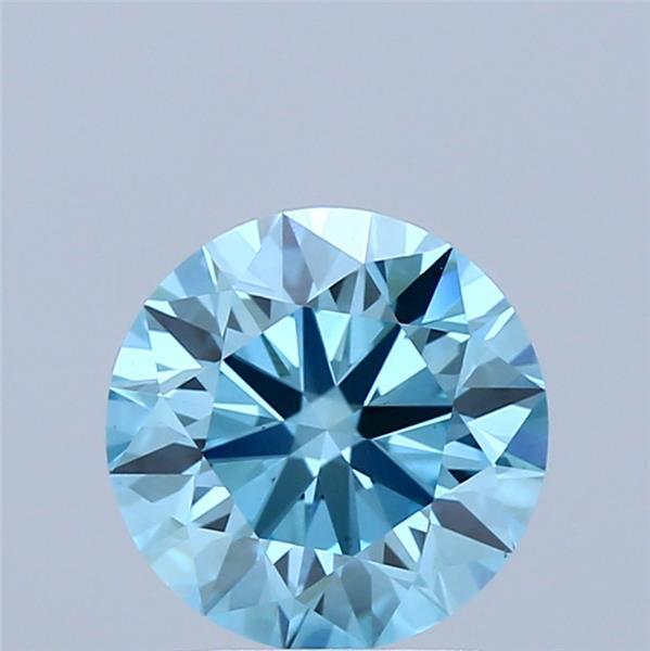 1.72 Ct. Fancy Vivid Blue Round Lab Grown Diamond