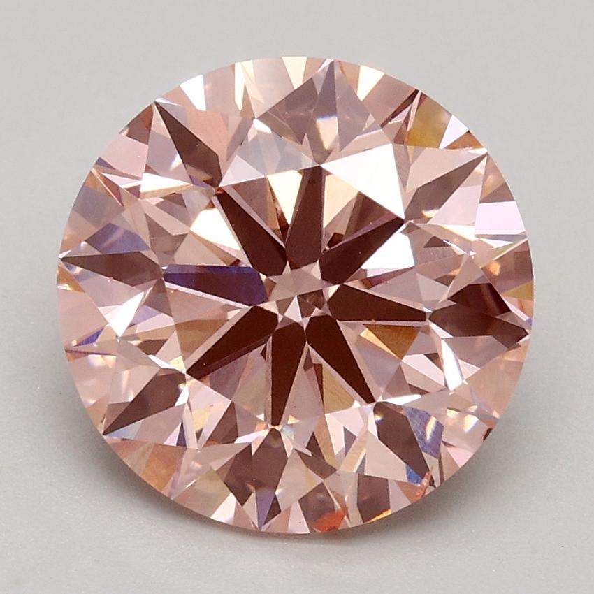 2.57 Ct. Fancy Intense Pink Round Lab Grown Diamond