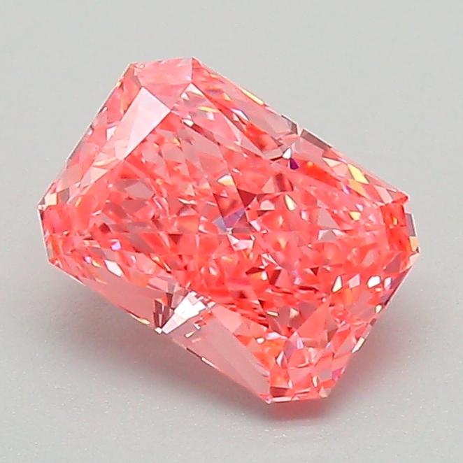 1.14 Ct. Fancy Vivid Pink Radiant Lab Grown Diamond