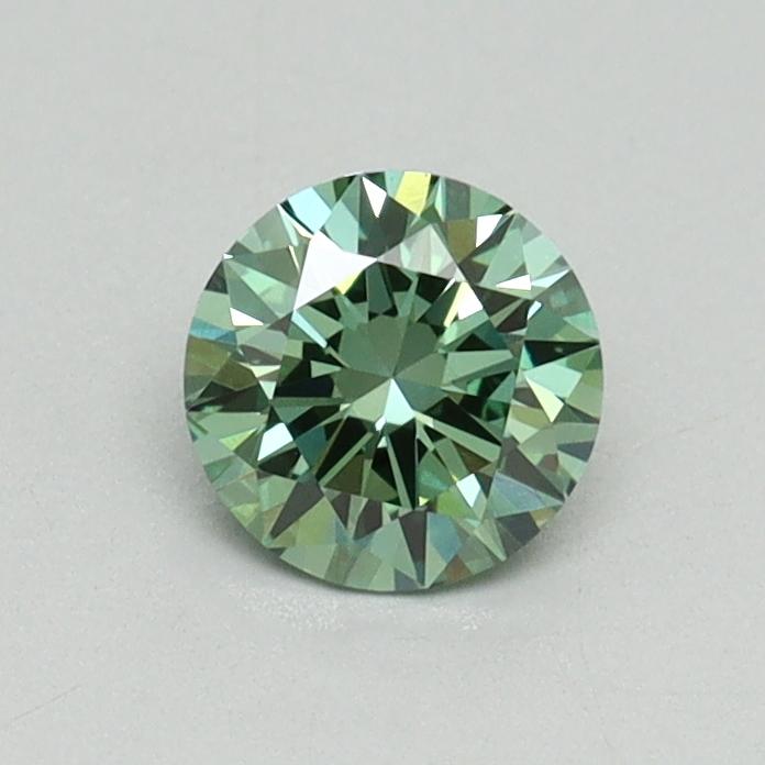 0.51 Ct. Fancy Vivid Green Round Lab Grown Diamond