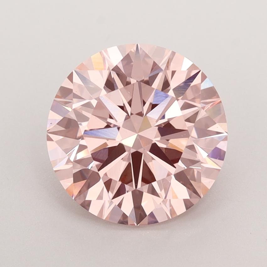 3.02 Ct. Fancy Intense  Pink Round Lab Grown Diamond