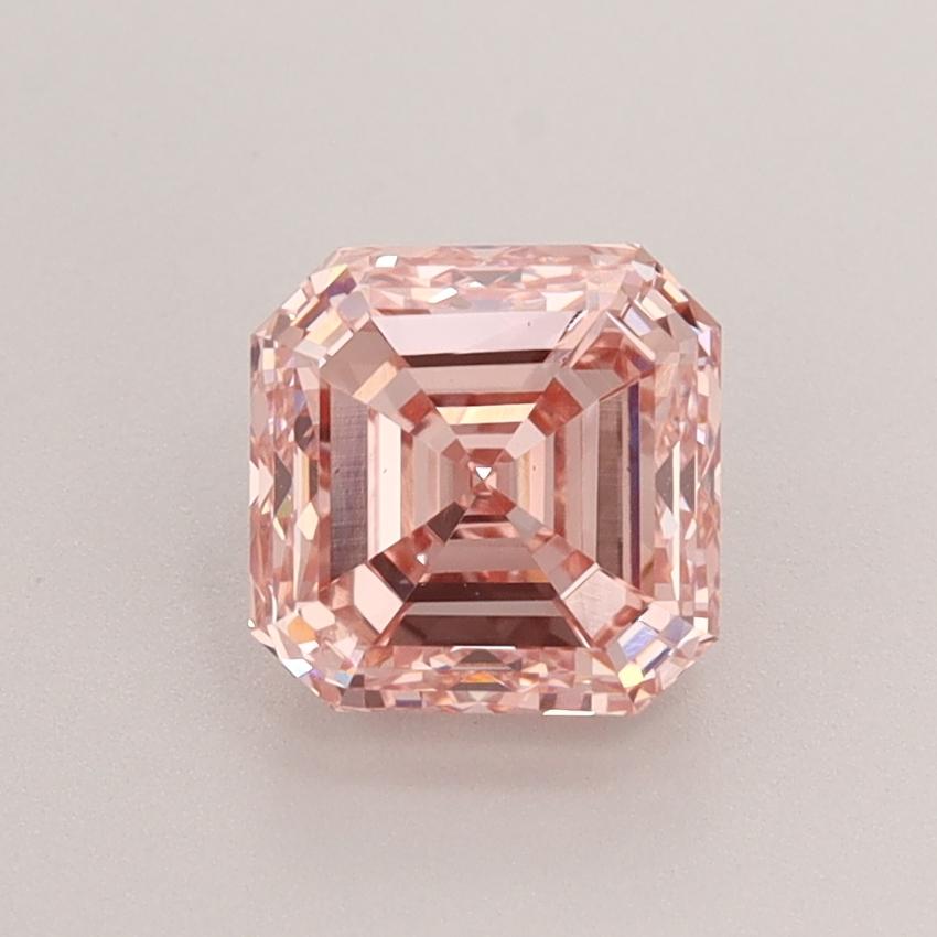 1.58 Ct. Fancy Intense  Pink Asscher Lab Grown Diamond