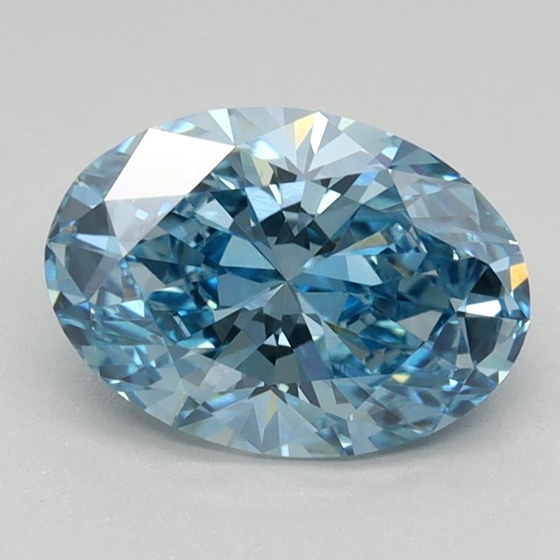 1.17 Ct. Fancy Vivid Blue Oval Lab Grown Diamond