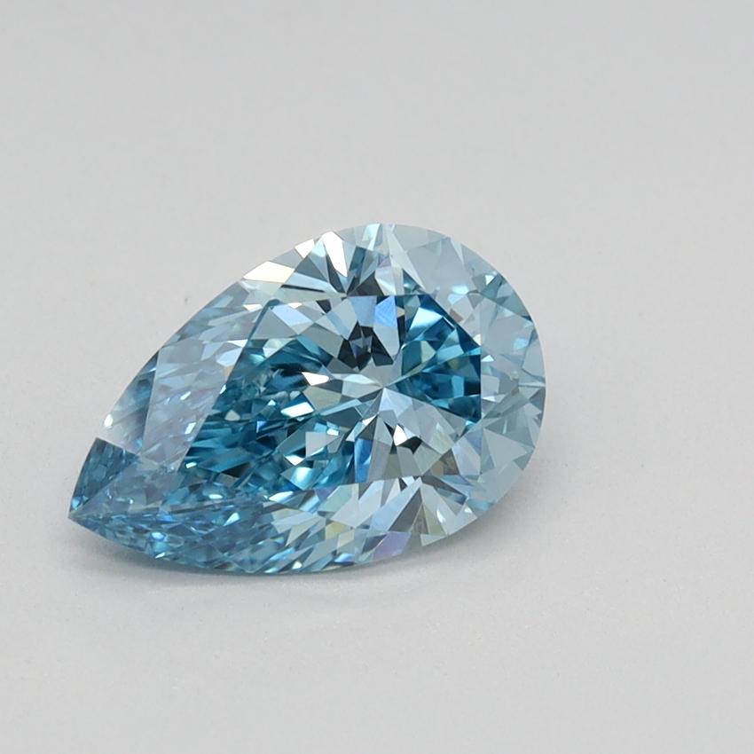 0.94 Ct. Fancy Vivid Blue Pear Lab Grown Diamond