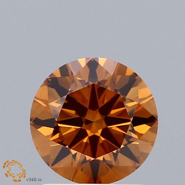 1.01 Ct. Fancy Orange Round Lab Grown Diamond