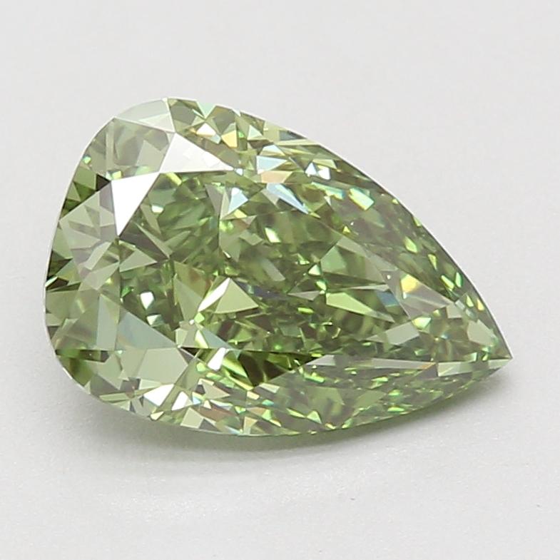 3.10 Ct. Fancy Vivid Green Pear Lab Grown Diamond