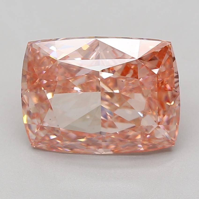 8.06 Ct. Fancy Vivid Pink Cushion Lab Grown Diamond