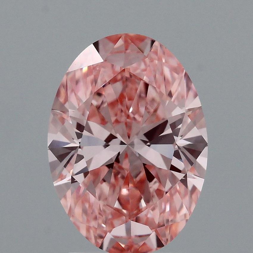 2.33 Ct. Fancy Vivid Pink Oval Lab Grown Diamond