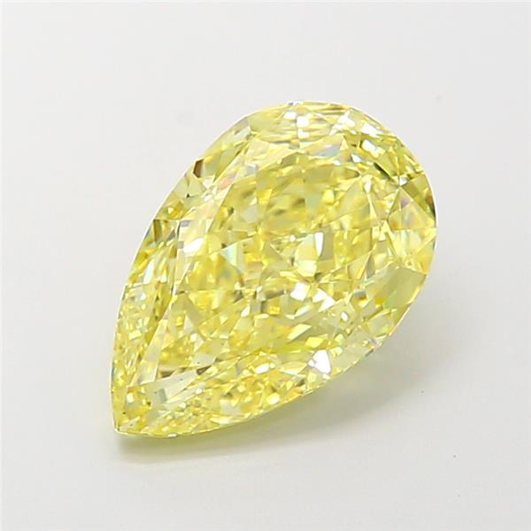 3.08 Ct. Fancy Intense Yellow Pear Lab Grown Diamond