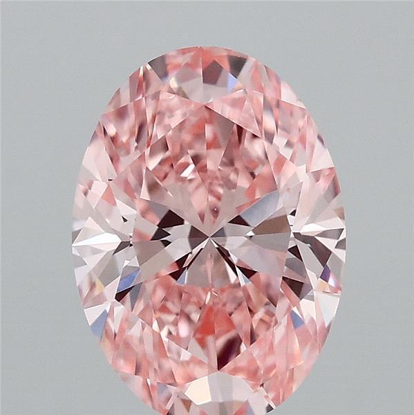 2.14 Ct. Fancy Vivid Pink Oval Lab Grown Diamond
