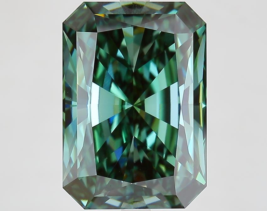 8.10 Ct. Fancy Vivid Green Radiant Lab Grown Diamond