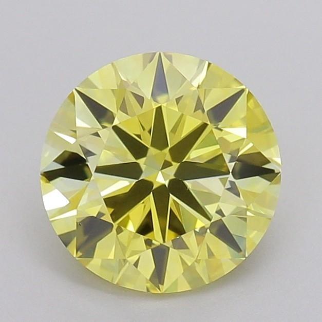 2.00 Ct. Fancy Vivid Yellow Round Lab Grown Diamond