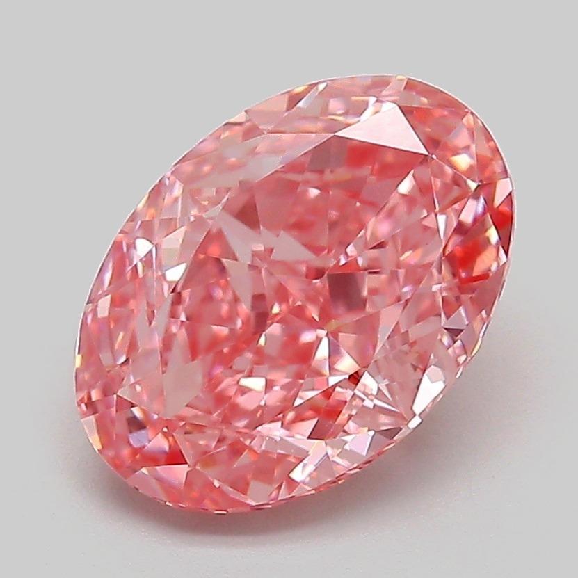 2.60 Ct. Fancy Vivid Pink Oval Lab Grown Diamond