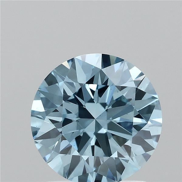 1.55 Ct. Fancy Vivid  Blue Round Lab Grown Diamond