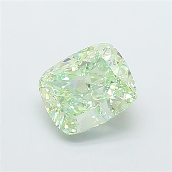1.40 Ct. Fancy Intense  Green Cushion Lab Grown Diamond