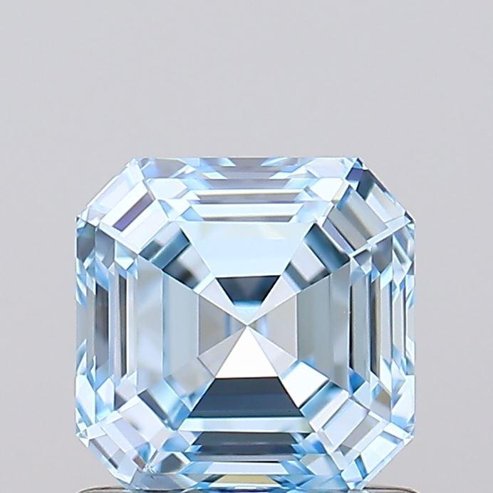 1.00 Ct. Fancy Intense Blue Asscher Lab Grown Diamond