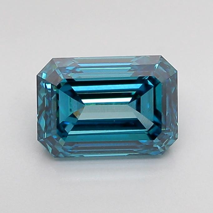1.51 Ct. Fancy Vivid Blue Emerald Lab Grown Diamond