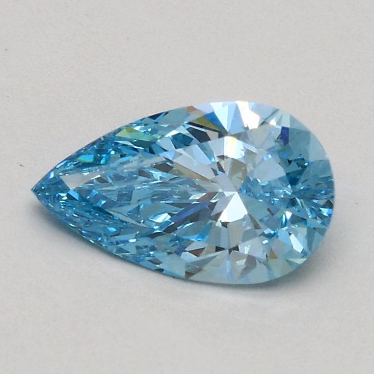 0.51 Ct. Fancy Vivid Blue Pear Lab Grown Diamond