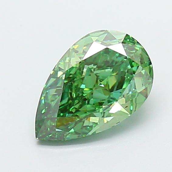1.04 Ct. Fancy Vivid Green Pear Lab Grown Diamond