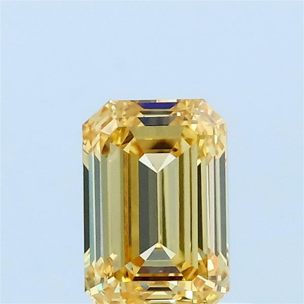 0.71 Ct. Fancy Yellow Emerald Lab Grown Diamond