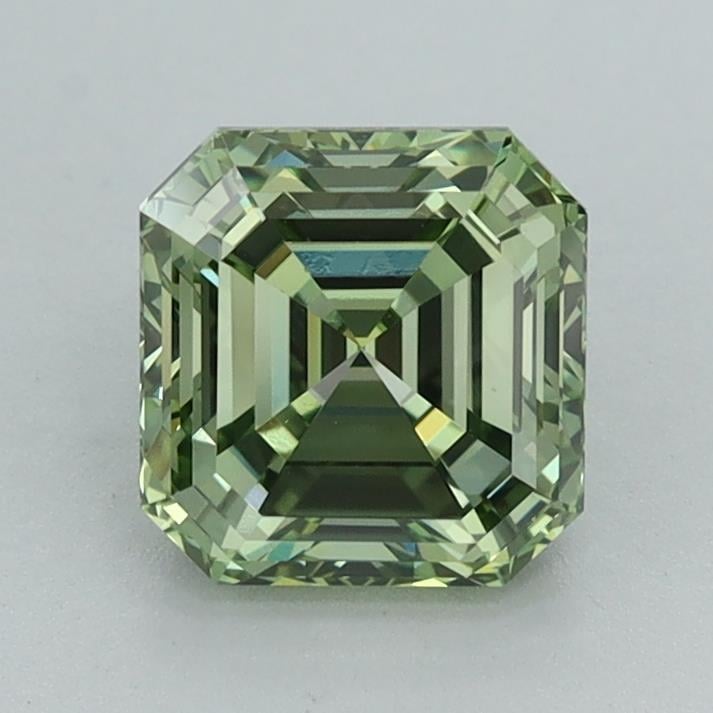 1.50 Ct. Fancy Vivid Green Asscher Lab Grown Diamond