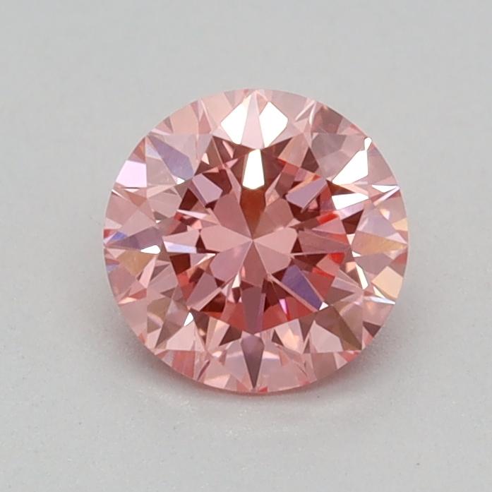 0.37 Ct. Fancy Vivid Pink Round Lab Grown Diamond