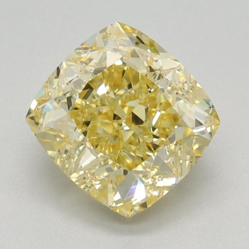 1.58 Ct. Fancy Intense Yellow Cushion Lab Grown Diamond