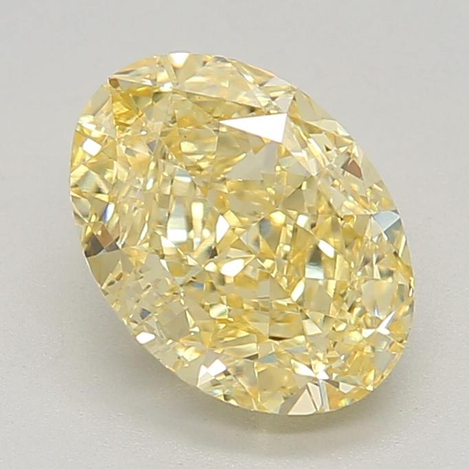 2.10 Ct. Fancy Intense Yellow Oval Lab Grown Diamond