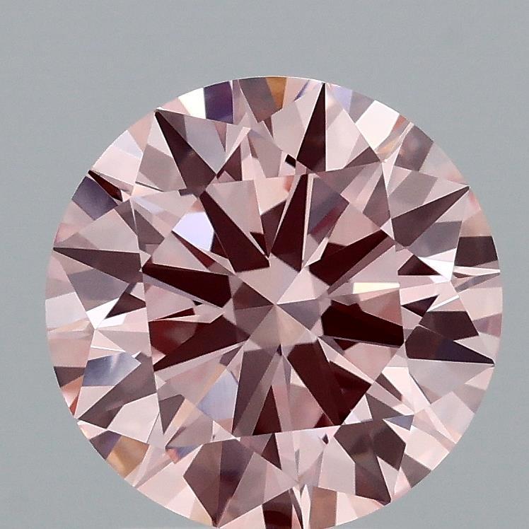 2.55 Ct. Fancy Vivid Pink Round Lab Grown Diamond