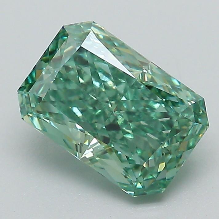1.65 Ct. Fancy Vivid Green Radiant Lab Grown Diamond