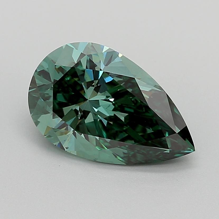 3.01 Ct. Fancy Vivid  Green Pear Lab Grown Diamond