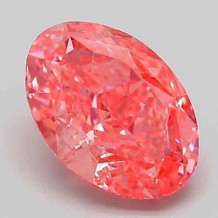 2.17 Ct. Fancy Vivid Pink Oval Lab Grown Diamond