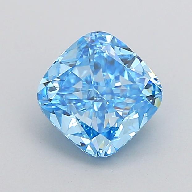 1.00 Ct. Fancy Vivid Blue Cushion Lab Grown Diamond