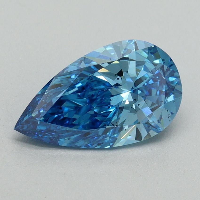 1.52 Ct. Fancy Vivid Blue Pear Lab Grown Diamond