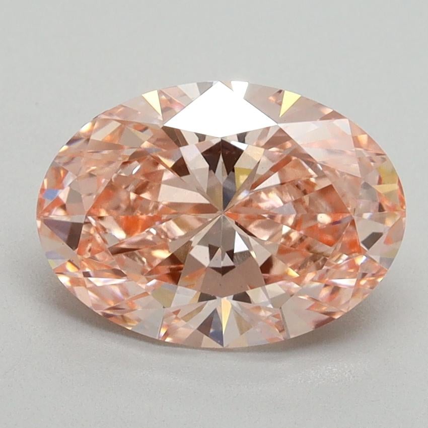 2.18 Ct. Fancy Vivid Pink Oval Lab Grown Diamond