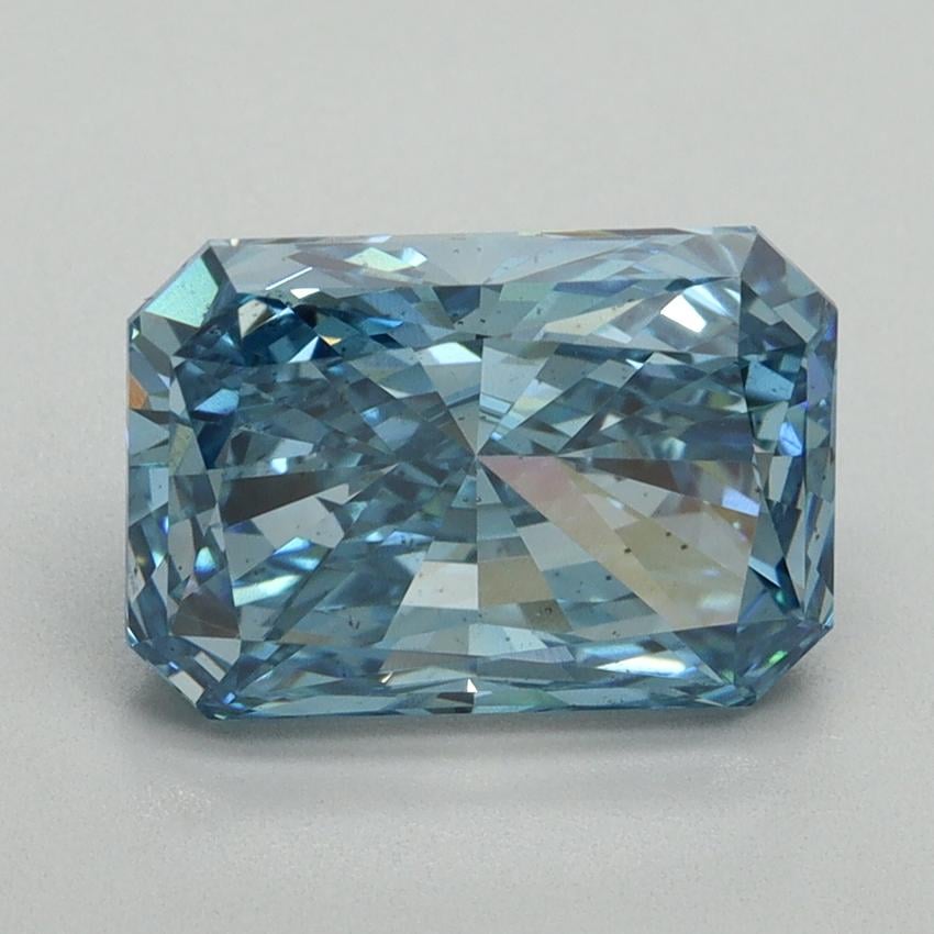3.12 Ct. Fancy Vivid Blue Radiant Lab Grown Diamond