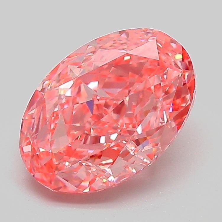 2.11 Ct. Fancy Vivid Pink Oval Lab Grown Diamond