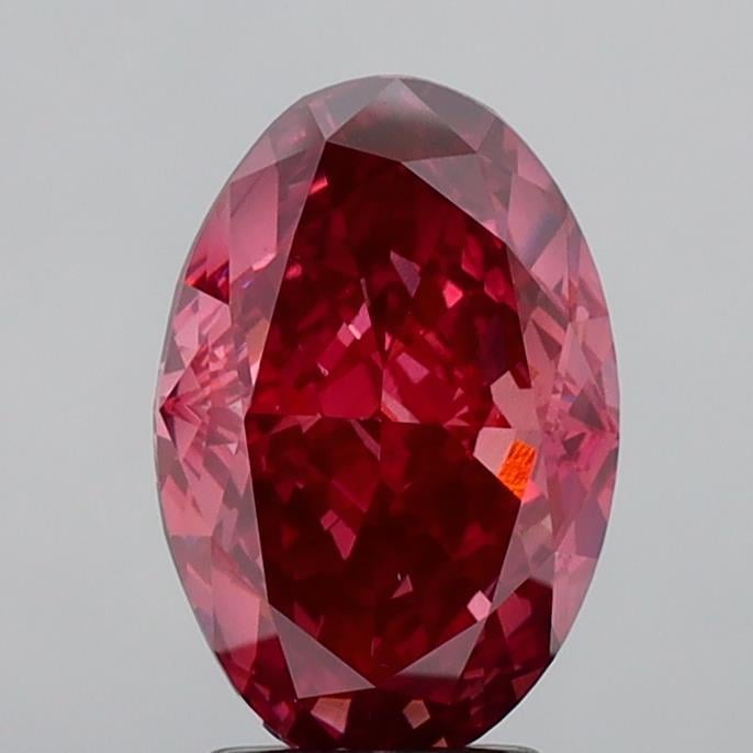 4.16 Ct. Fancy Vivid  Pink Oval Lab Grown Diamond