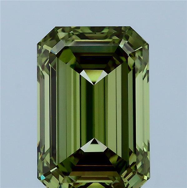 4.10 Ct. Fancy Vivid Green Emerald Lab Grown Diamond