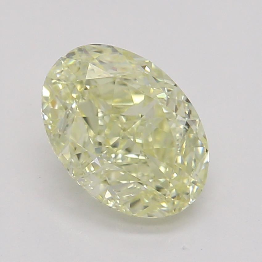 0.74 Ct. Fancy Light Yellow Oval Diamond